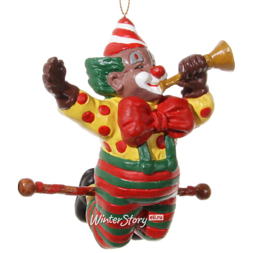 Елочная игрушка Клоун-Трюкач 13 см, подвеска ShiShi