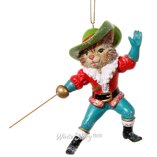 Елочная игрушка Кот в Сапогах 10 см, подвеска ShiShi