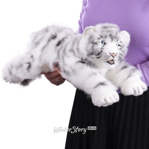 Мягкая игрушка Детеныш белого тигра лежащий 54 см Hansa Creation