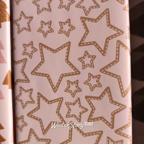 Бумага для подарков Mokka: Vanilla Stars 200*70 см Kaemingk