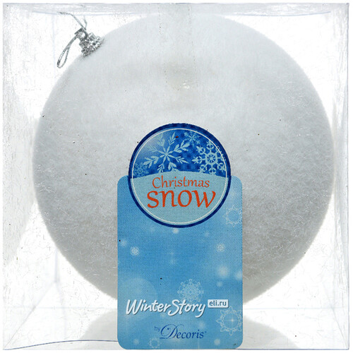 Елочный шар Снежок 14 см, подвеска Winter Deco