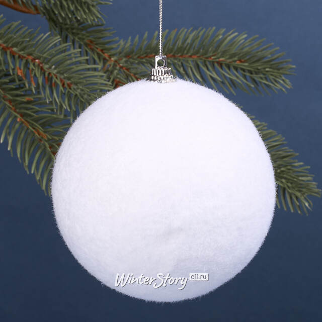 Набор елочных шаров Снежки 10 см, 2 шт Kaemingk