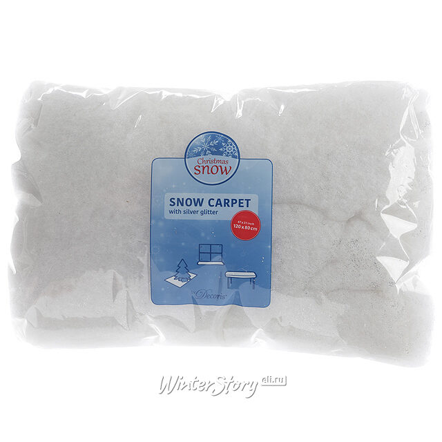 Покрывало Снежный Ковер с серебряной посыпкой 120*80 см Kaemingk