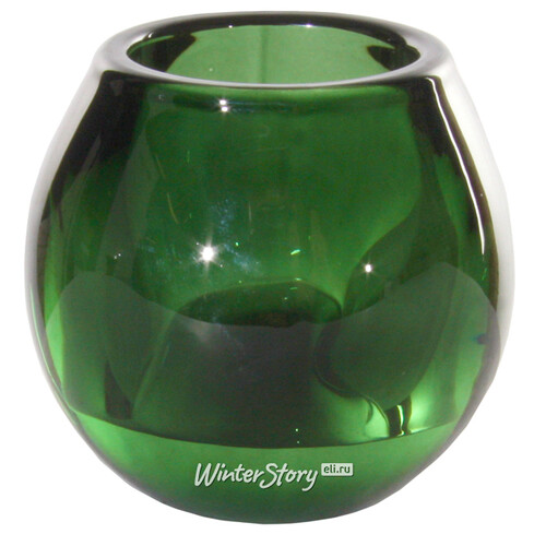 Стеклянный подсвечник Эмбер 7 см зеленый ShiShi