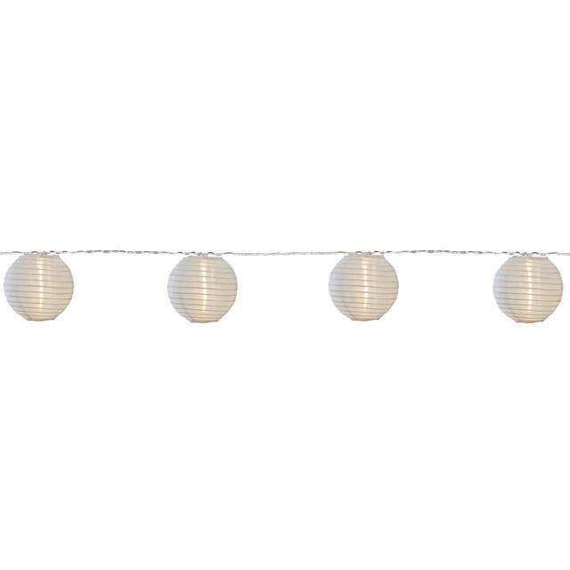 Светодиодная гирлянда Китайские Фонарики - Шанхай 4.5 м, 10 теплых белых ламп, прозрачный ПВХ, IP44 Star Trading