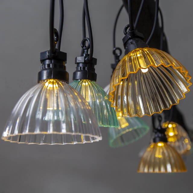 Гирлянда из лампочек Олерон, 12 теплых белых LED ламп, 4.95 м, черный ПВХ, IP44 Star Trading (Стар Трэйдинг)