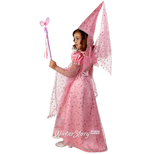 Карнавальный костюм Сказочная Фея, розовый, рост 128 см Батик
