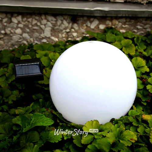 Уличный светильник шар Solar Globus 3 в 1 на солнечной батарее 20 см теплый белый, IP44 Star Trading