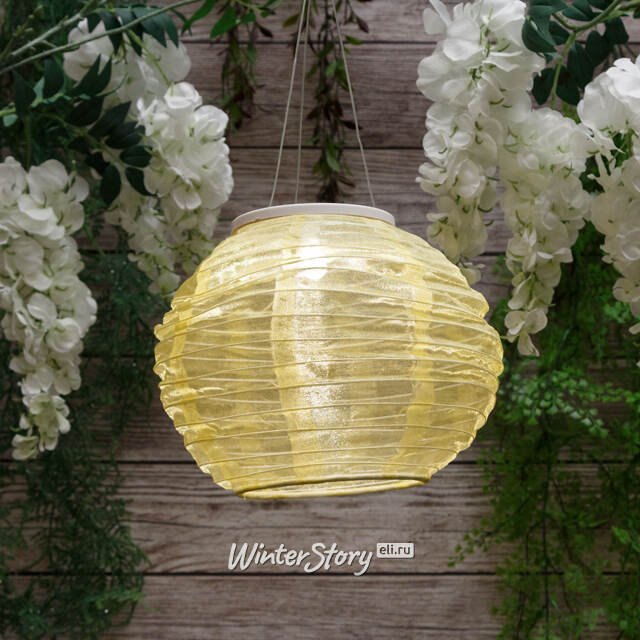 Китайский фонарик на солнечной батарее Solar Festival 25*21 см бежевый, IP44 Star Trading