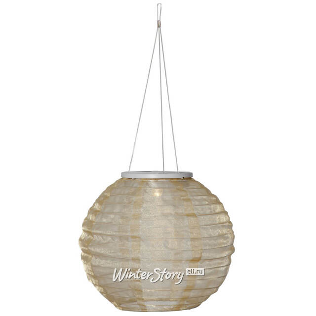 Китайский фонарик на солнечной батарее Solar Festival 25*21 см бежевый, IP44 Star Trading