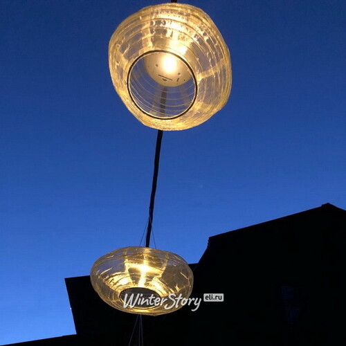 Китайский фонарик на солнечной батарее Solar Festival 35*19 см бежевый, IP44 Star Trading