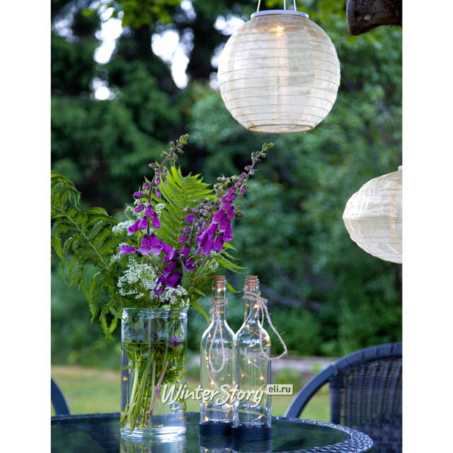 Китайский фонарик на солнечной батарее Solar Festival 25*21 см бежевый, IP44 Star Trading