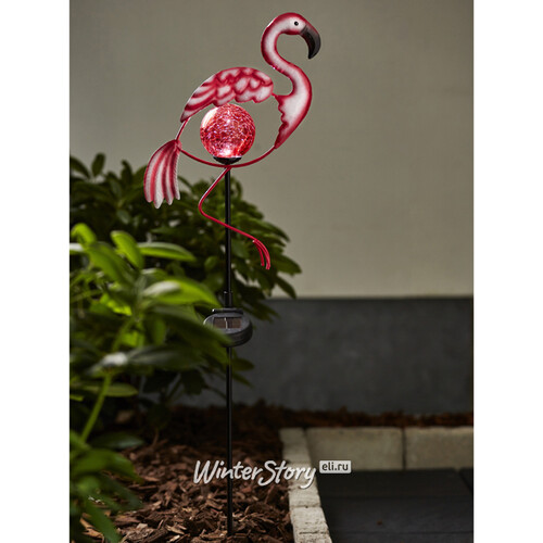 Садовый светильник Solar Фламинго на солнечной батарее 80 см, IP44 Star Trading