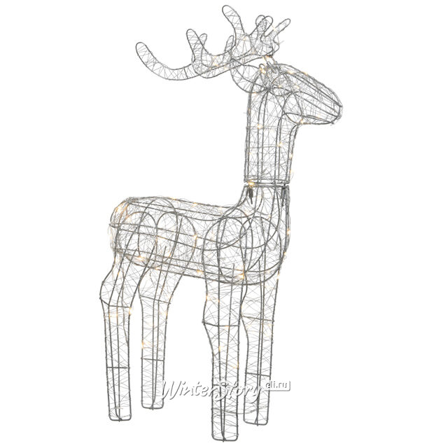 Светодиодный Олень Криспи 104 см, 96 теплых белых LED ламп, IP20 Kaemingk