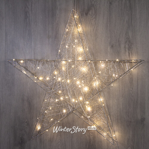 Светодиодная фигура Звезда Lotta Shine 70 см, 80 теплых белых LED ламп, IP20 Kaemingk