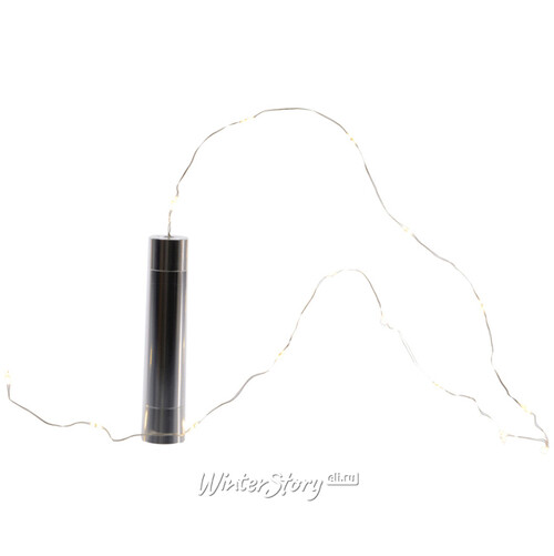 Светодиодная гирлянда Пробка Silver Style, 15 теплых белых мини LED ламп, батарейки Kaemingk
