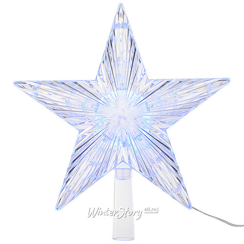 Светящаяся Звезда на елку 22 см, 5 разноцветных LED ламп, на батарейке Kaemingk