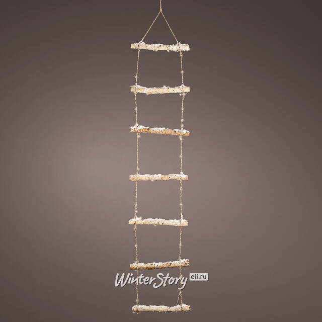 Подвесная декоративная лестница 150*35 см, 90 теплых белых мини LED ламп, таймер, на батарейках Kaemingk