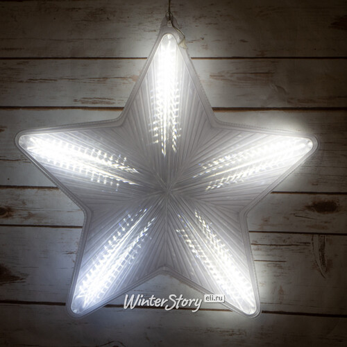 Светильник звезда Миллениум 42 см 140 холодных белых LED ламп со светодинамикой в лучах Kaemingk