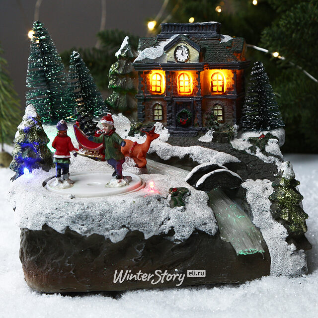 Светящаяся композиция Зимний Вечер 19*16 см с движением и подсветкой Kaemingk