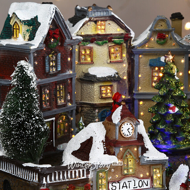 Светящаяся музыкальная композиция Уютное Рождество 27*27*26 см Kaemingk