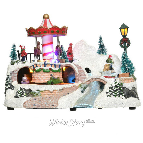 Светящаяся композиция Winter Village: Зимний Карнавал 24*16*15 см, с движением Kaemingk
