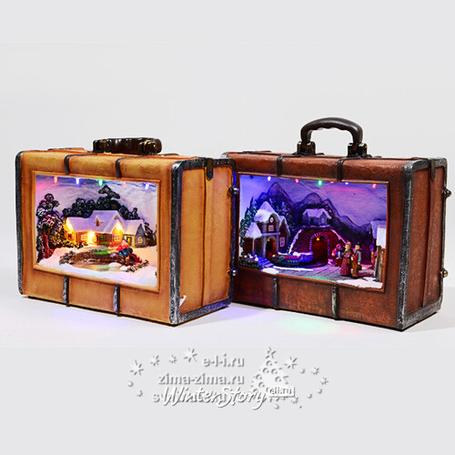Светящаяся композиция "Волшебный Сундучок - поезд", динамика, LED, 28 х 14 х 21 см Kaemingk