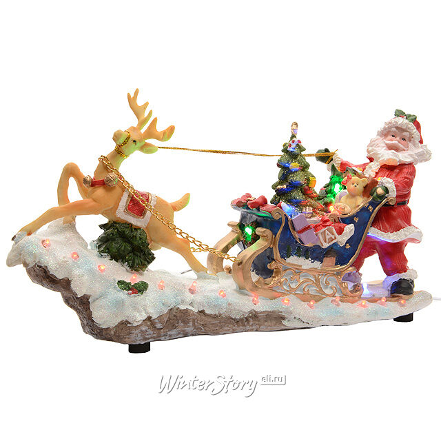 Светящаяся композиция Санта в санях 32*18 см Kaemingk