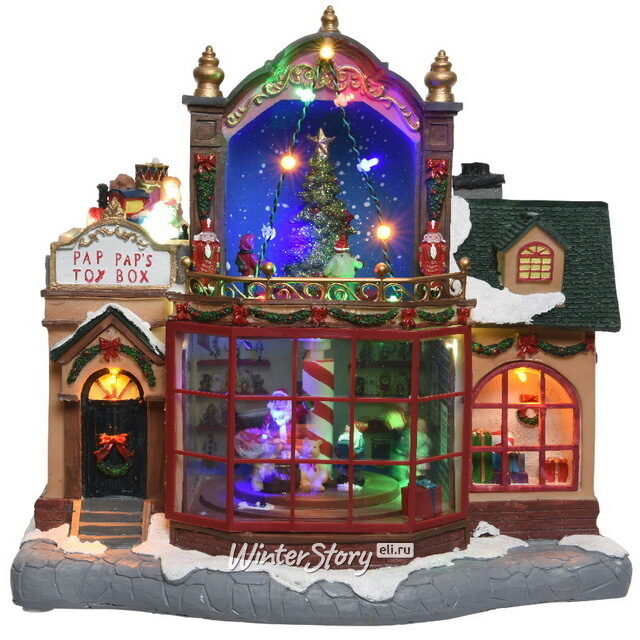 Светящаяся композиция Магазин игрушек Кэрол Таун 31*29 см, с движением и музыкой Kaemingk
