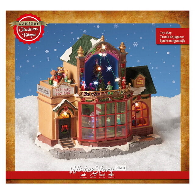 Светящаяся композиция Магазин игрушек Кэрол Таун 31*29 см, с движением и музыкой Kaemingk