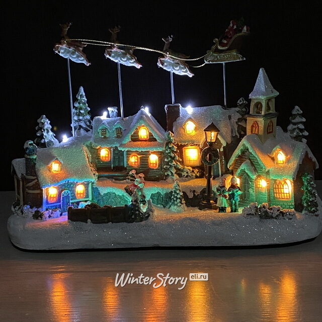 Светящаяся композиция Волшебный Новый год 36*25*16 см с анимацией Kaemingk