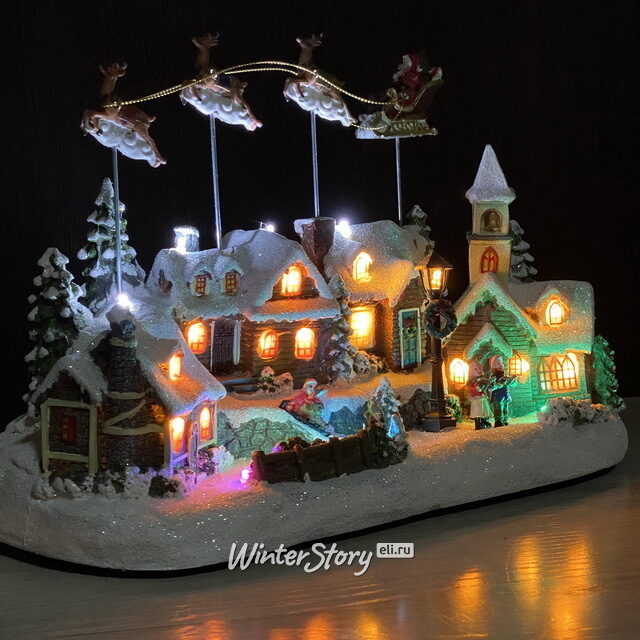 Светящаяся композиция Волшебный Новый год 36*25*16 см с анимацией Kaemingk