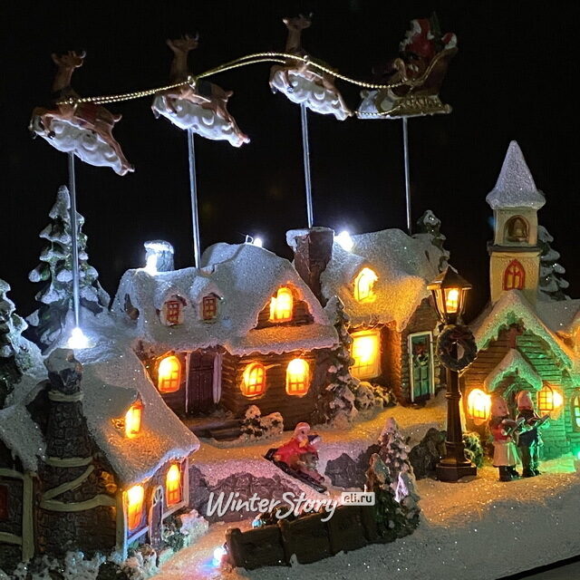 Светящаяся композиция Волшебный Новый год 36*25*16 см с анимацией Kaemingk