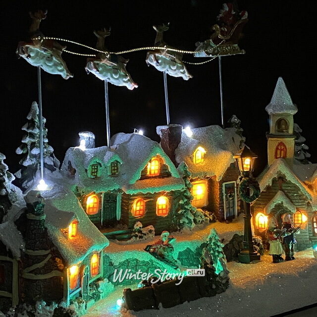 Светящаяся композиция Волшебный Новый год 36*25*16 см с анимацией Kaemingk