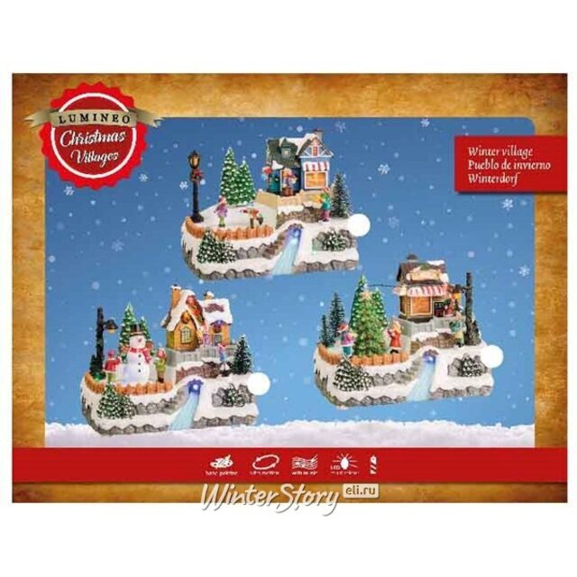 Светящаяся композиция Christmas Village: Украшение Елочки 21*16 см, с движением и музыкой, на батарейках Kaemingk (Кейминг)