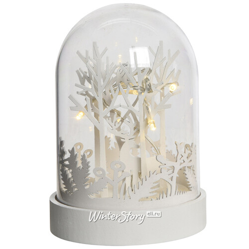 Новогодний светильник - купол Жители Сказочного леса 18 см на батарейках, 6 LED ламп Kaemingk