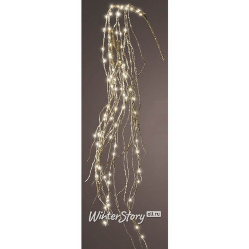 Светящаяся ветка-лиана Corre Gold 70 см, 120 теплых белых микро LED ламп, IP20 Kaemingk