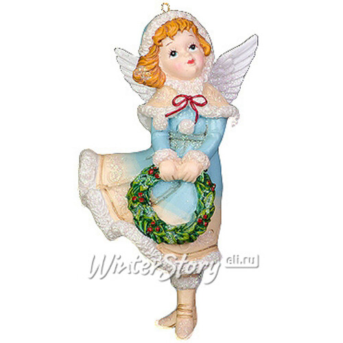 Елочная игрушка Зимний Ангел с Венком 11*6 см, подвеска Holiday Classics