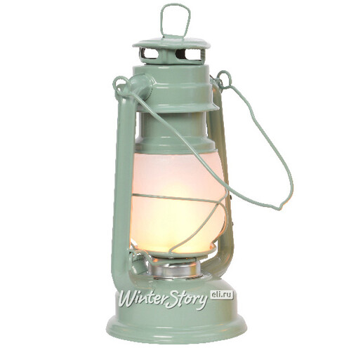 Декоративный светильник с имитацией пламени Сакромонте 25 см мятный на батарейках, металл Kaemingk