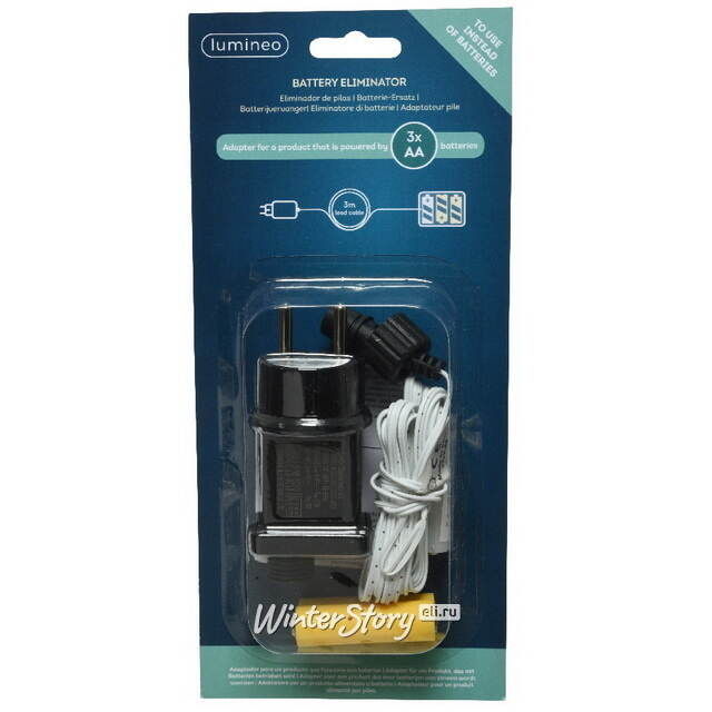 Адаптер батареек 3AA, 4.5V Kaemingk