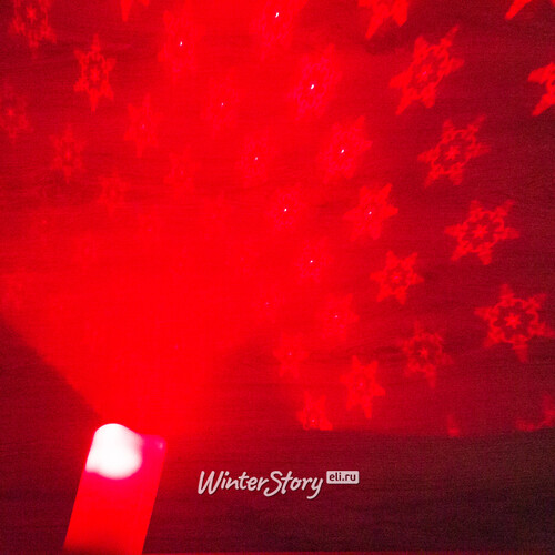 Декоративный светильник - свеча Рубиновые Снежинки 15 см, 20 м2, на батарейках Kaemingk