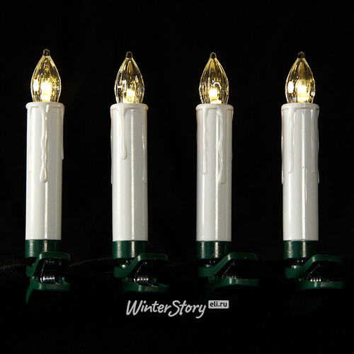 Набор светодиодных свечей на клипсе, 10 см, 5 шт Kaemingk