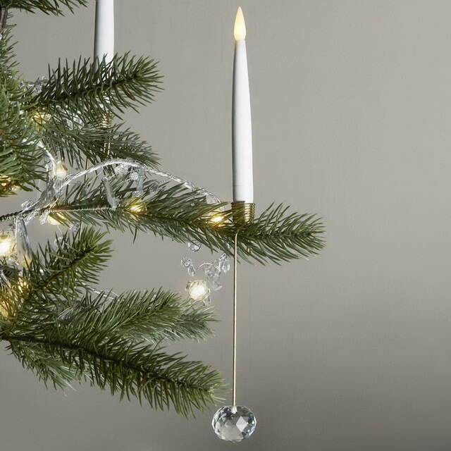 Свечи на елку Crystal Light 16 см, 10 шт, с пультом управления, на батарейках, IP20 Winter Deco