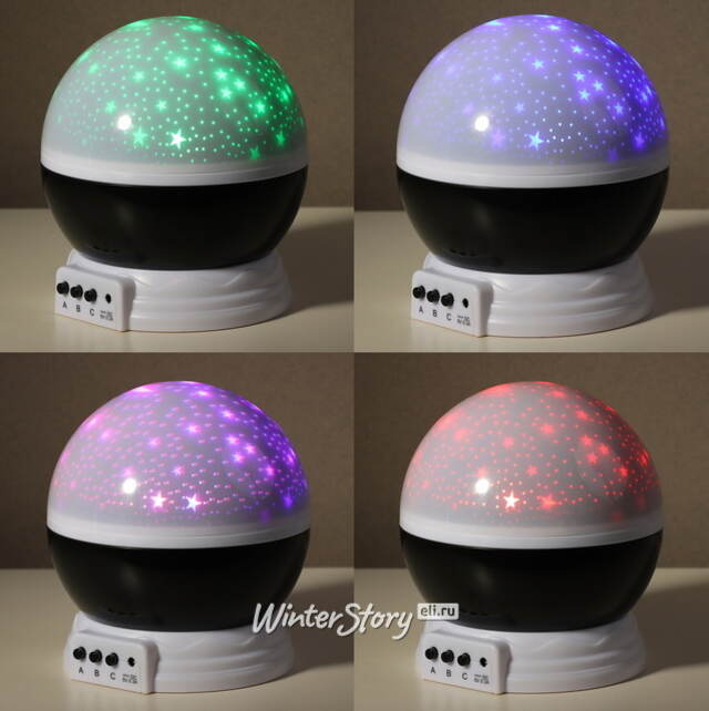 Декоративный светильник Starry Sky 13 см, теплый белый/разноцветный свет, на батарейках Kaemingk