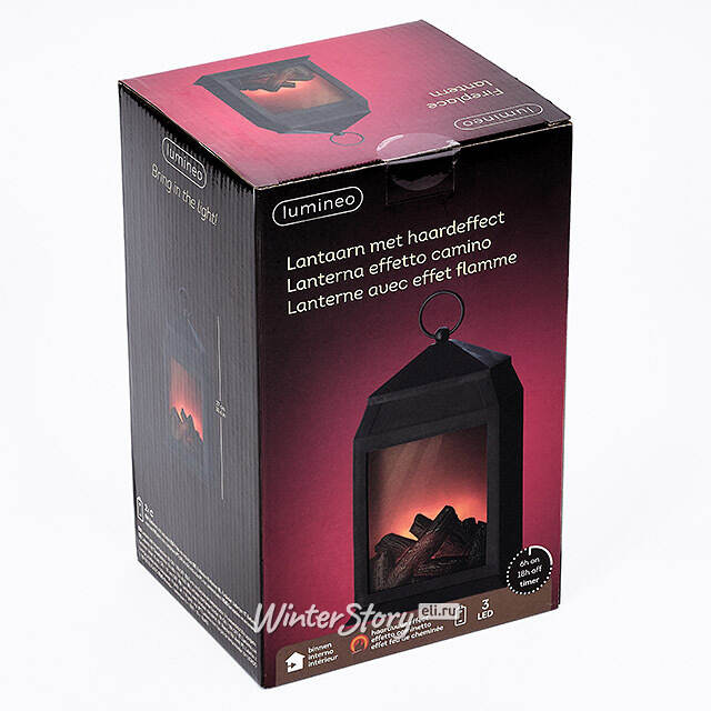 Декоративный фонарь-камин Шварцвальд 27 см, на батарейках Kaemingk