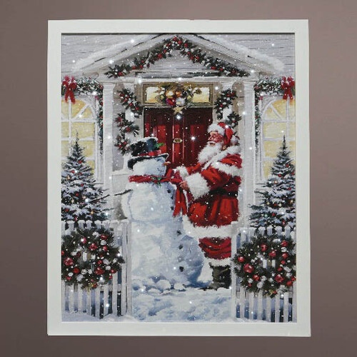 Светящаяся картина Christmas Friends 48*38 см, на батарейках Kaemingk