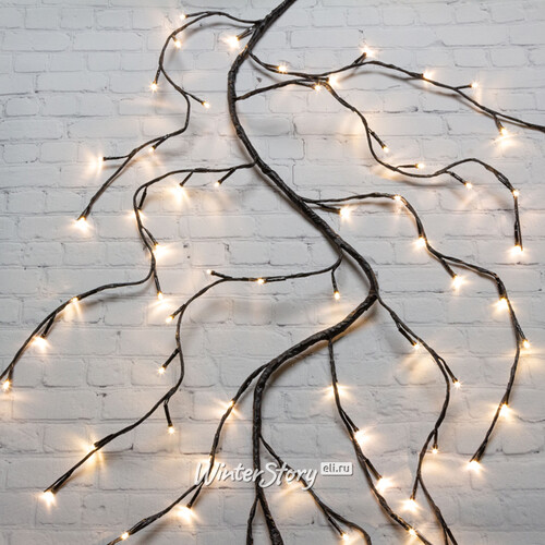 Ветка - лиана Плакучая Ива, 150 см, 144 LED ламп, теплый белый Kaemingk