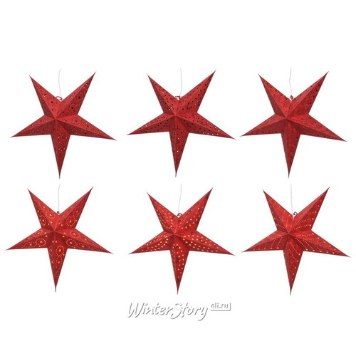 Звезда светящаяся из бумаги, 60 см, красная Kaemingk