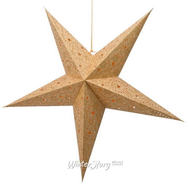 Звезда светящаяся из бумаги, 60 см, золотая Kaemingk