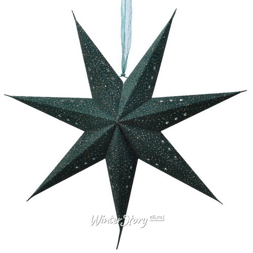 Бумажная звезда-фонарик Velvet Nova Emerald - Stars 60 см Kaemingk